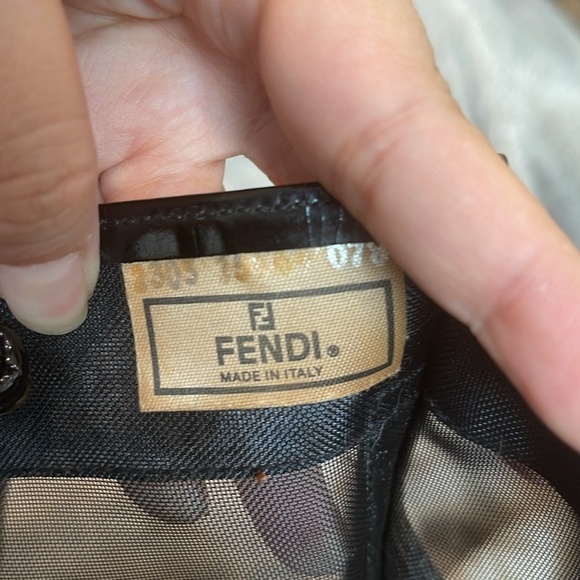 ❤️SOLD❤️ Authentic Vintage Fendi FF Zucca Black Mesh Shopper Tote Shoulder Bag - Picture 10 of 16